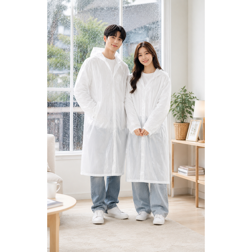 바른하나 EVA 초경량 생활방수 레인코트 우의