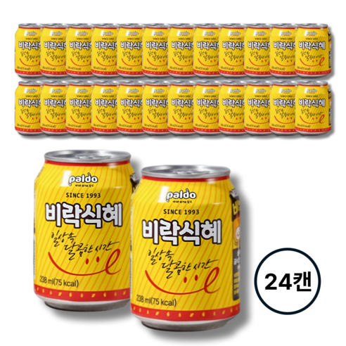 팔도 비락 식혜 238ml x 24캔, 238ml, 24개