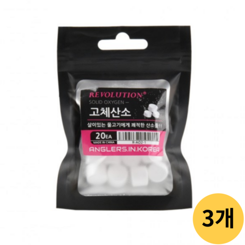 제이쿠스 산소공급제 낚시 해루질 캠핑 무전원 기포기, 화이트, 3개
