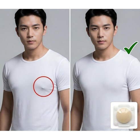 차차앤코 남자 니플밴드 남성 니플패치 초슬림 5cm 숨쉬는 에어홀 통풍 유륜 보호 무점착 매너밴드, 1개