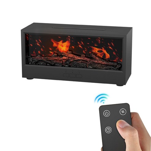 Detao 벽난로 무드등 가습기 휴대용 불멍 LED 가습기 불멍 무드등 Type-C 충전 리모컨 포함