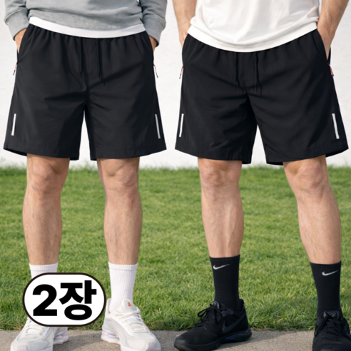 스피디컴피 퀵드라이 밴딩 아이스 여름 반바지 트레이닝 반바지 2개