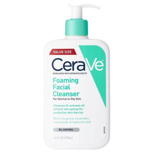 세라비 포밍 페이셜 클렌저 노멀 투 오일리 스킨, 473ml, 1개
