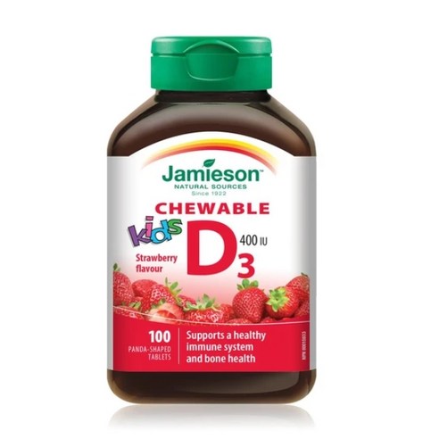 자미에슨 키즈 츄어블 비타민D 딸기맛 100일 분 Jamieson VITAMIN D3 | KIDS, 100정, 1개