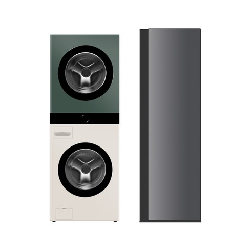 LG 트롬 오브제컬렉션 워시타워 세탁24kg 건조20kg + LG 스타일러 5벌+바지1벌 2EG-G52, 네이처 베이지 + 네이처 그린 + 블랙틴트미러