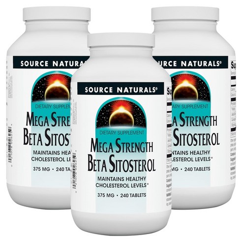 소스내츄럴스 메가 스트랭스 베타 시토스테롤 375mg 타블렛, 240정, 3개