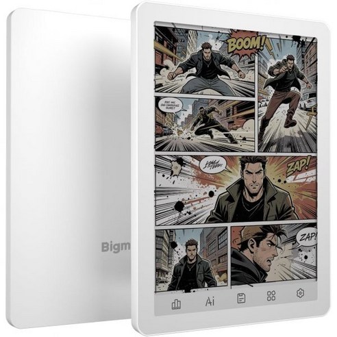 Bigme 빅미 B6 컬러 전자책 리더기 6인치 전자종이 태블릿 4GB 64GB 저장공간 안드로이드 14 화이트 흰색 231949, White