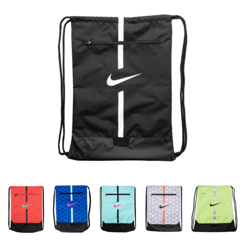 나이키 ACADEMY GYMSACK 헬스 운동 러닝 신발 축구공 주머니 슈즈백 보조 가방, black+white, 1개