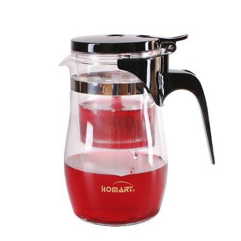 홈아트 원터치 버튼 드롭 티메이커 버튼여과기 유리티포트 800ml, 1개