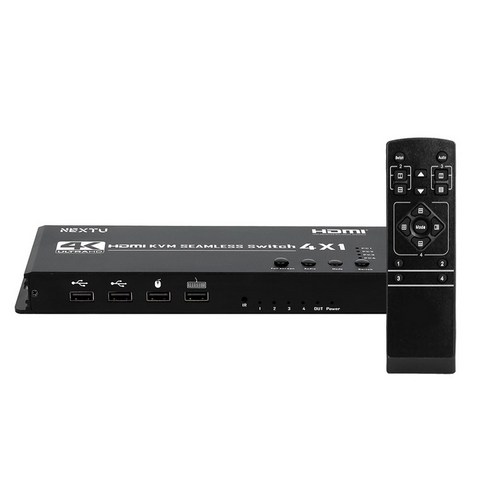 넥스트유 크이안 4K 지원 쿼드 멀티뷰 심리스 KVM 스위치 5507SMV-KVM
