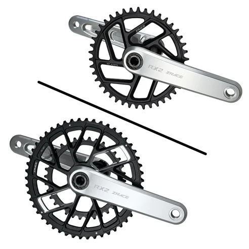 ZRACE RX2 로드/그라벨 크랭크셋 고정밀 CNC 가공 초강력 합금 샤프트 165/170 53-39/52-36/50-34 ...