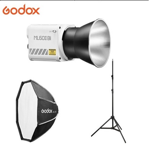 고독스 ML60 II Bi + 302스탠드 + ML-SF50 소프트박스 세트 유튜브 방송 조명 라이트, 1개
