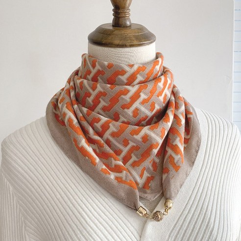 바바 프리미엄 자석버클 쁘띠 사각 스카프