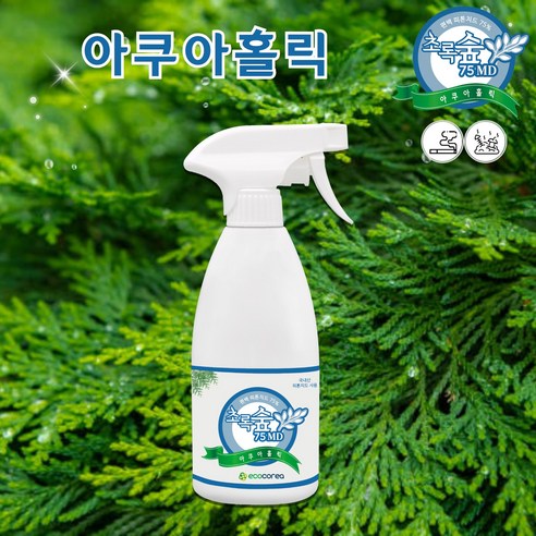 피톤치드 75 초록숲 아쿠아홀릭 생활악취 탈취제 500ml 담배 화장실 반려견 배변냄새제거, 500ml, 1