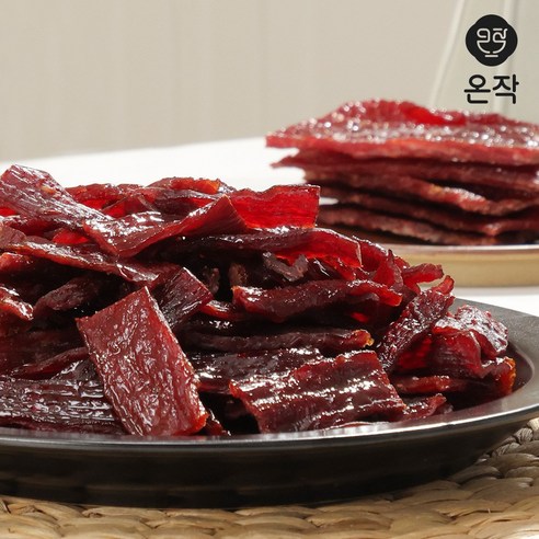 [온작]이영자 소고기 통통육포 후기 분석 - 육포 단면과 두께 확인