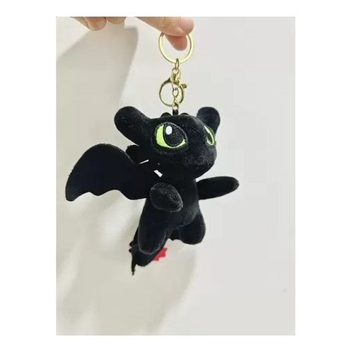 당신의행복 드래곤길들이기 투슬리스 가방고리 봉제인형, 1개, 블랙, 12cm