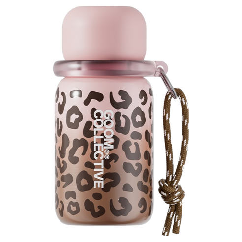 굼 스테인리스 316 휴대용 모던 보온병, 1개, 400ml, 레오파드