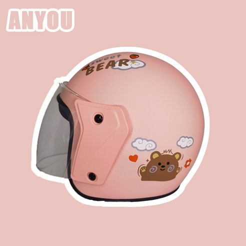 ANYOU 충격 방지 오토바이 보드 헬멧, 핑크색