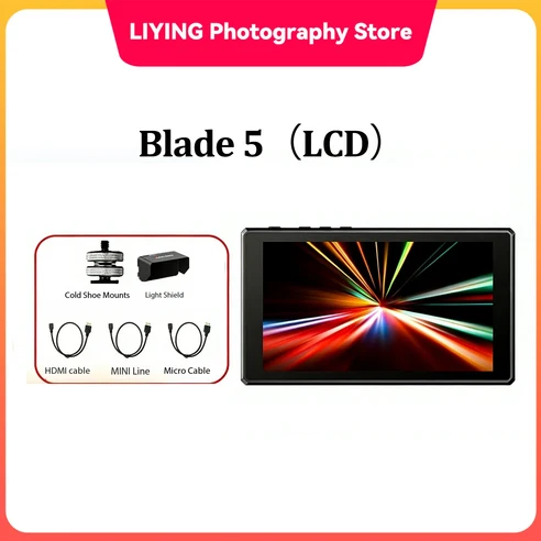 데스뷰 블레이드 5/블레이드 5 프로 OLED 카메라 모니터 5.5인치 터치스크린 초경량 필드 모니터 자석형 선, 02 Blade 5