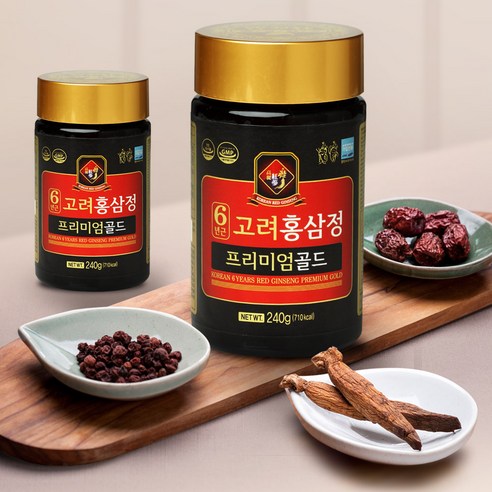 고려 6년근 홍삼정 프리미엄 골드 진한 농축액 홍삼 진액 선물세트 240g, 4개 이미지 2