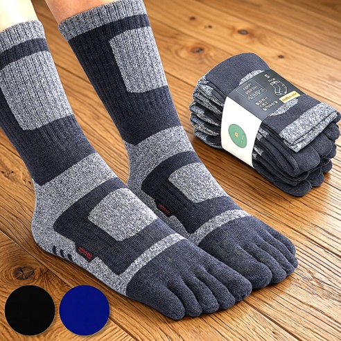 발프레시 남성 발가락양말 중목 5켤레