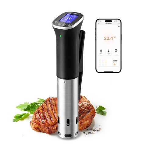 INKBIRD ISV-300W WiFi 레시피 알람 타이머 예약 기능이 있는 수비드 머신 앱 리모컨 IPX7 방수 수비드 쿠커