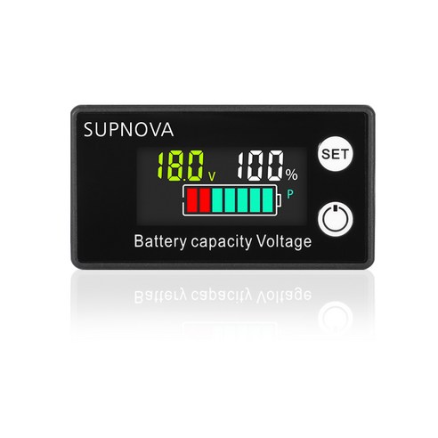 JK 잔량표시 8-100V 전압+잔량 컬러 디지털 배터리 잔량 테스터 캠핑 파워뱅크 DIY 개조, 1개