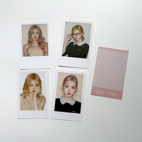 슈어마켓 블랙핑크 제니 로제 지수 리사 2026신상 스티커, One Color, 도무송, 폴라로이드[로제]