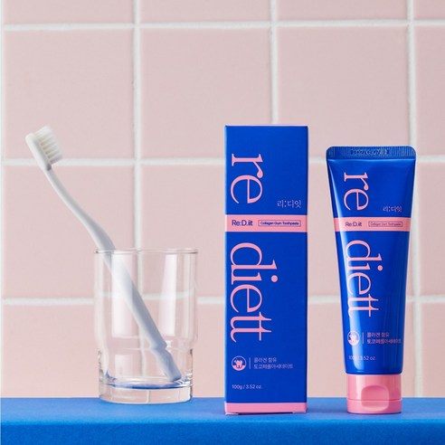 양치질 후 느껴지는 찝찝함, 이제 리디에뜨 리디잇 고체 치약으로 개운하게 해결하세요.
