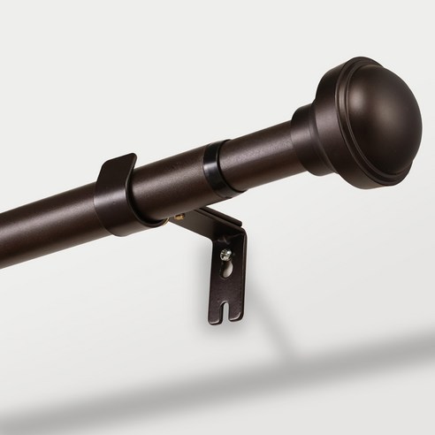 Vellichor 다용도 스테인리스 25mm 커튼봉 커텐봉 길이 조절할 수 있는 간편설치 내하중 초강력 커튼 봉 걸이막대, 검정색