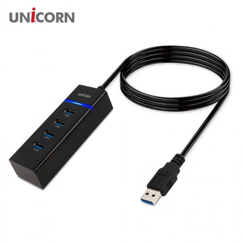유니콘 4포트 무전원 USB3.1 허브 케이블 1.8m LH-4000A
