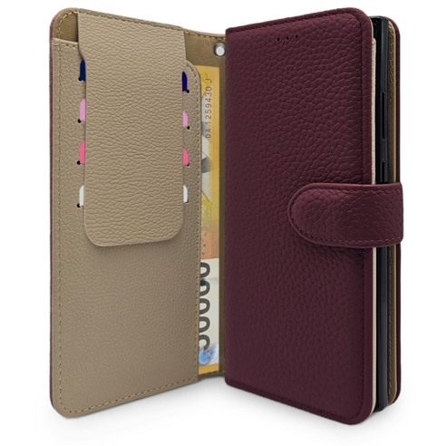 아리움스타 메이폴 가죽 지갑 카드 수납 다이어리 핸드폰 케이스 버건디, 버건디, 갤럭시 노트10플러스(SM-N976), 갤럭시 노트10플러스(SM-N976) 섬네일