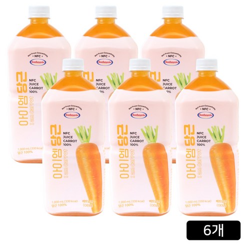 100% NFC 착즙 보넬드 아이엠 당근 주스 즙 1L, 6개 실사용 후기 | 효과 있을까? - 상품 이미지 1