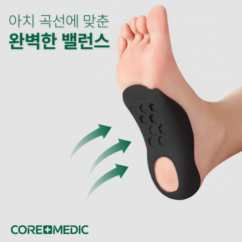 코어메딕 족저근막 아치 보조 기능성 깔창 이미지 2
