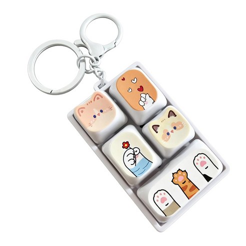 귀여운 고양이 강아지 키홀더 지갑 액세서리, 5궁체크 캣츠, 1개