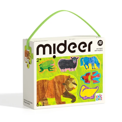 Mideer 미디어 마이 퍼스트 아티스트 퍼즐, 1개, 숲속동물, 6피스