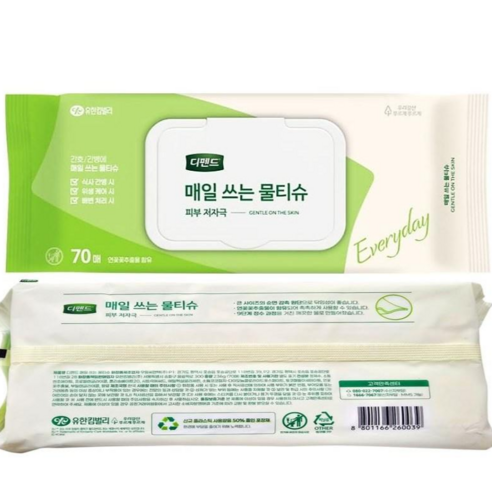 디펜드 매일 쓰는 물티슈 캡형 70매X1팩 /간병전용물티슈 /목욕대용물티슈 /물티슈 이미지 3