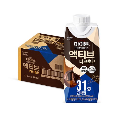 하이뮨 프로틴 밸런스 액티브 다크초코 330ml, 12개 솔직 후기 | 실사용자 리뷰 분석 썸네일