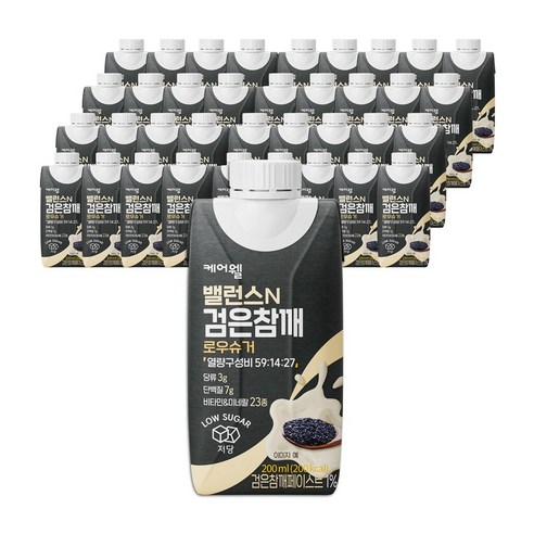 케어웰 밸런스N 검은참깨 로우슈거 200ml, 36개 솔직 후기 | 실사용자 리뷰 분석 - 상품 이미지 1