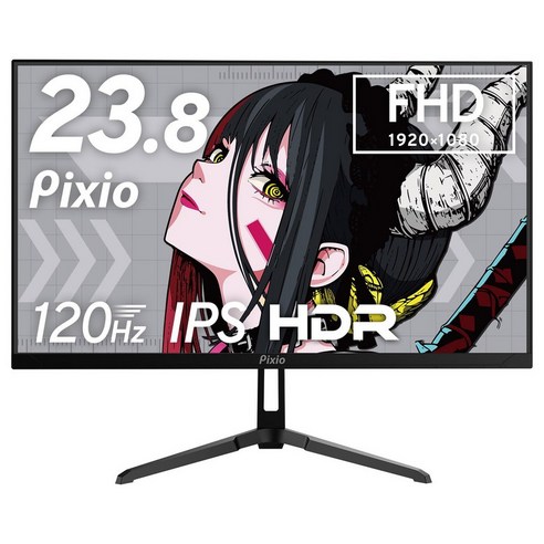Pixio PX246 Wave 23.8 FHD 120Hz IPS HDMI VGA 4ms PS5 게이밍 모니터 인치 블랙 블랙