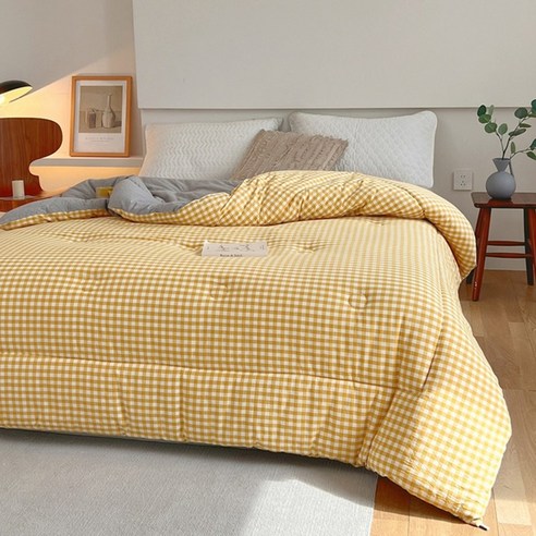사계절 내내 포근하고 실용적인 체크무늬 가정용 이불