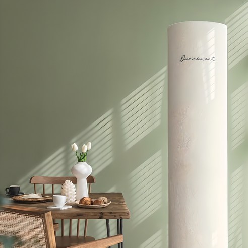 베베데코 모먼트 자수 스탠드 에어컨 커버 아이보리, 색상, 원형 와이드(39 x 190 cm), 사이즈 섬네일