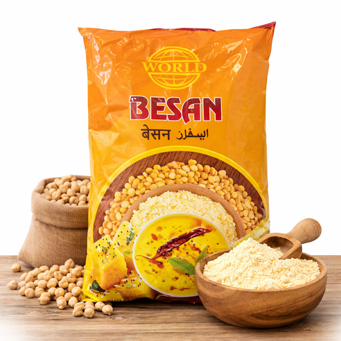 World Besan Chickpea flour Gram flour 병아리콩 가루, 1kg, 1개