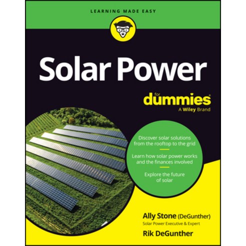 (영문도서)Solar Power for Dummies Paperback, English, 9781394382798