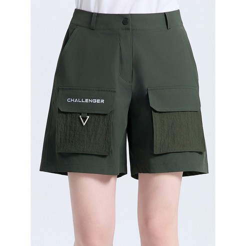 챌린저 여성 카고 빅포켓 하프 팬츠 (카키) CHF2WHP6977KH