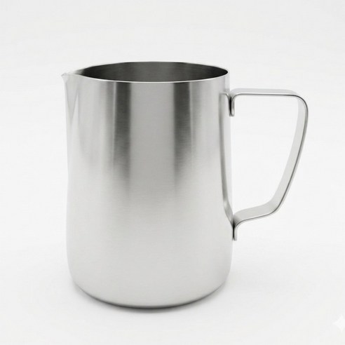 비즈쿡 눈금형 스팀 피처 밀크 저그, 1개, 실버 600ml