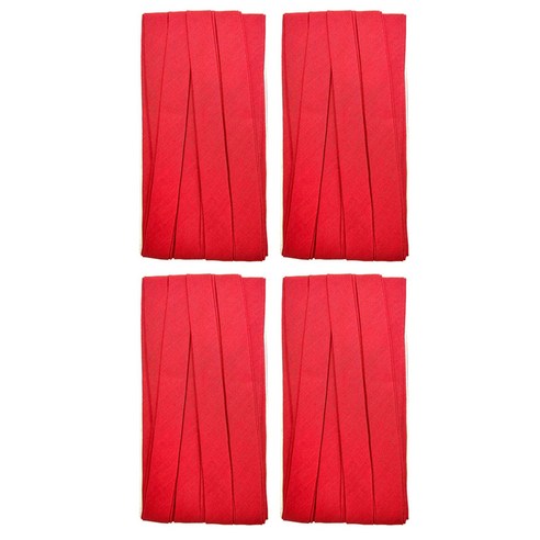 10mm 바이어스테이프 칼라바이어스 4yard, 4개, 빨강
