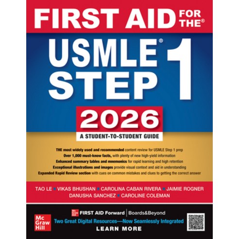 (영문도서)First Aid for the USMLE Step 1 2026 Hardcover, McGraw Hill / Medical, English, 9781264775781