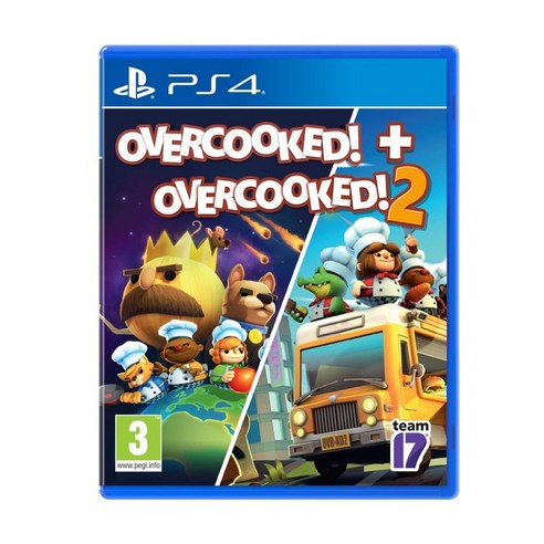 플스4 오버쿡 더블팩 합본 오버쿡 (영어지원) + 오버쿡드 2 (한글지원) Overcooked