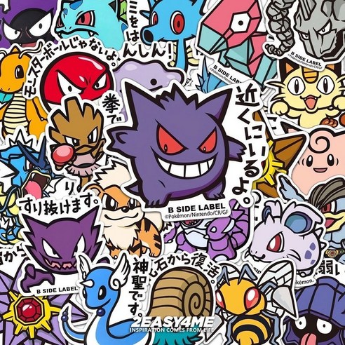 포켓몬 방수 스티커 48p, 1개, a